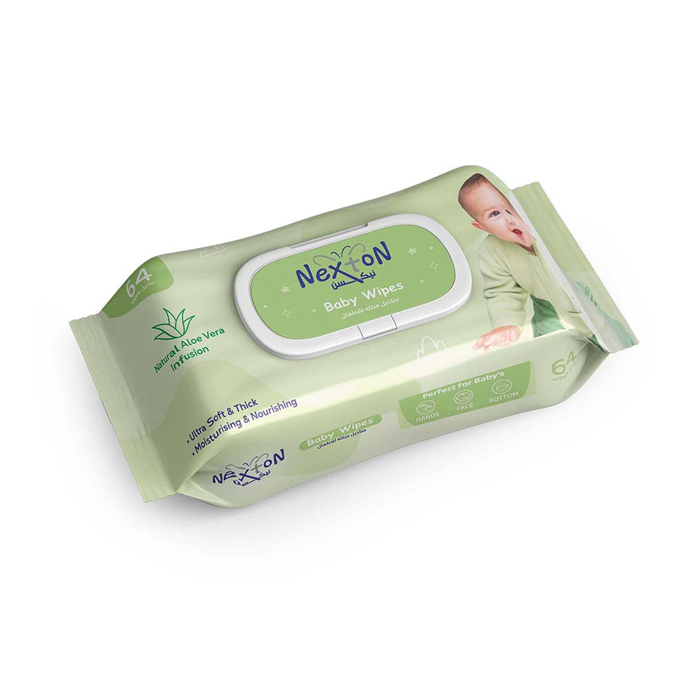 Nexton Baby Wipes (Aloe vera) 64 pcs