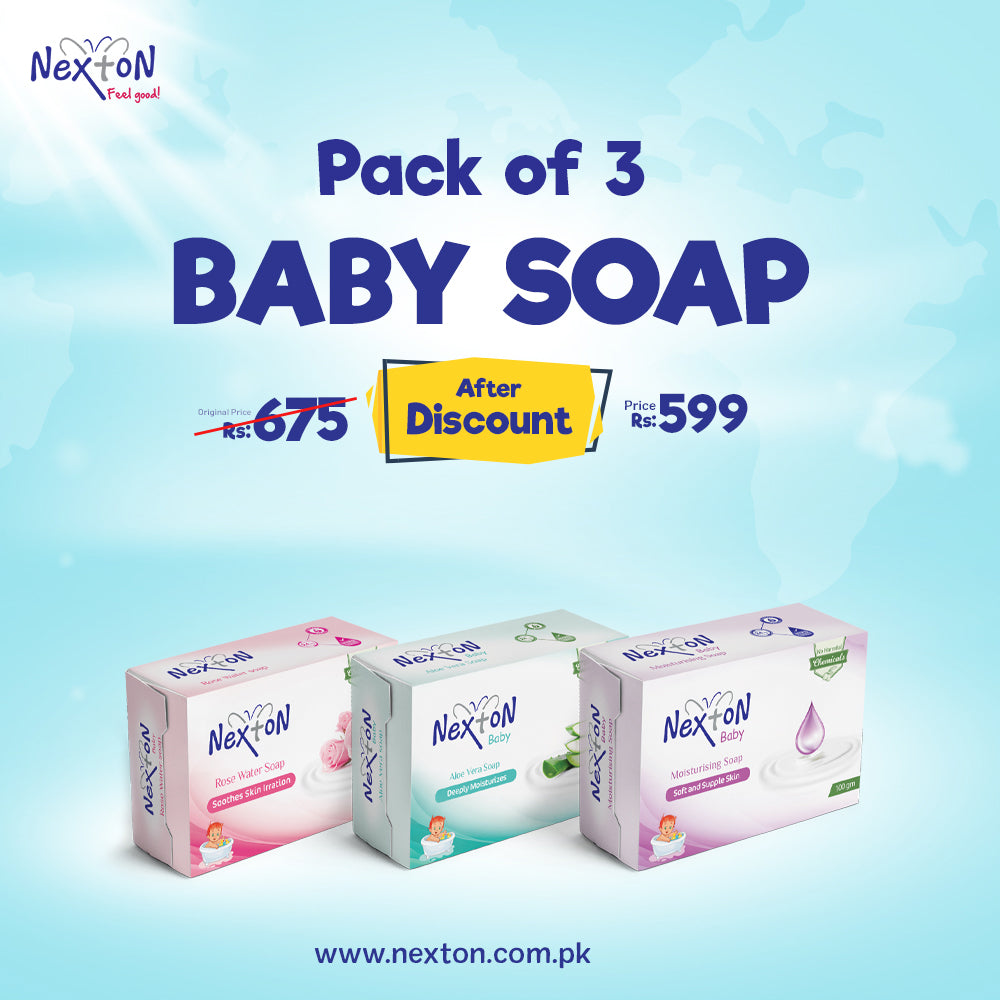 PACK OF 3 NEXTON BABY SOAPS - NEXTON