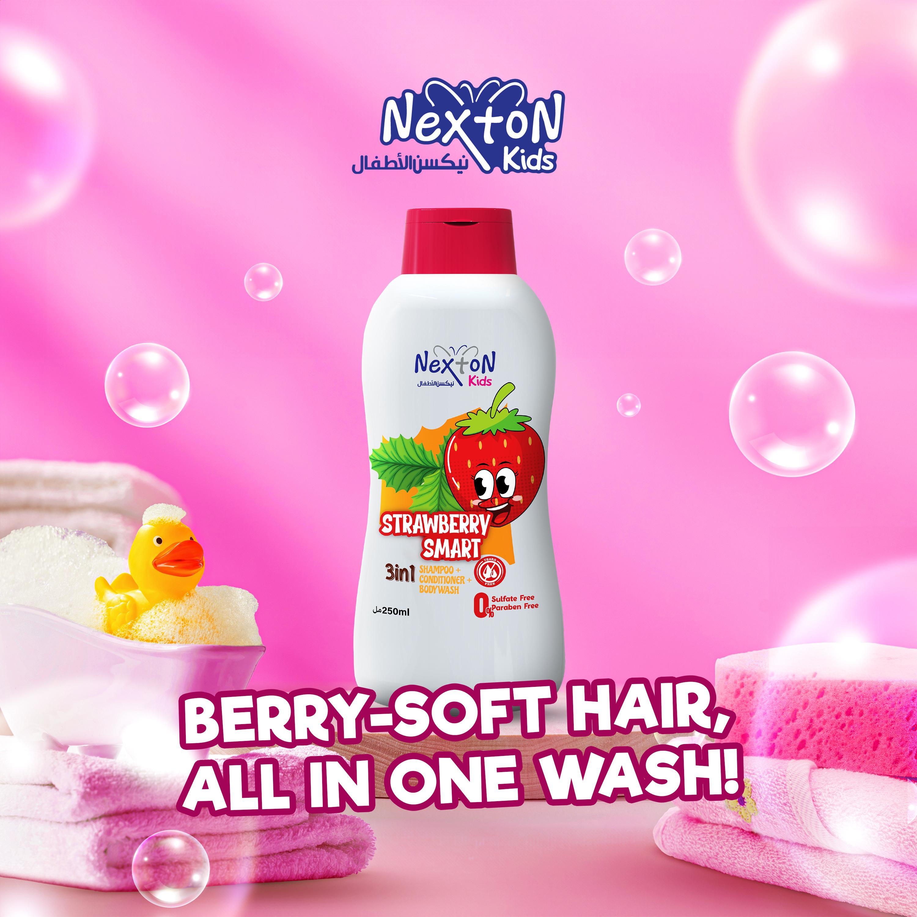 Nexton kids shampoo 3 in 1 250ml (Strawberry)