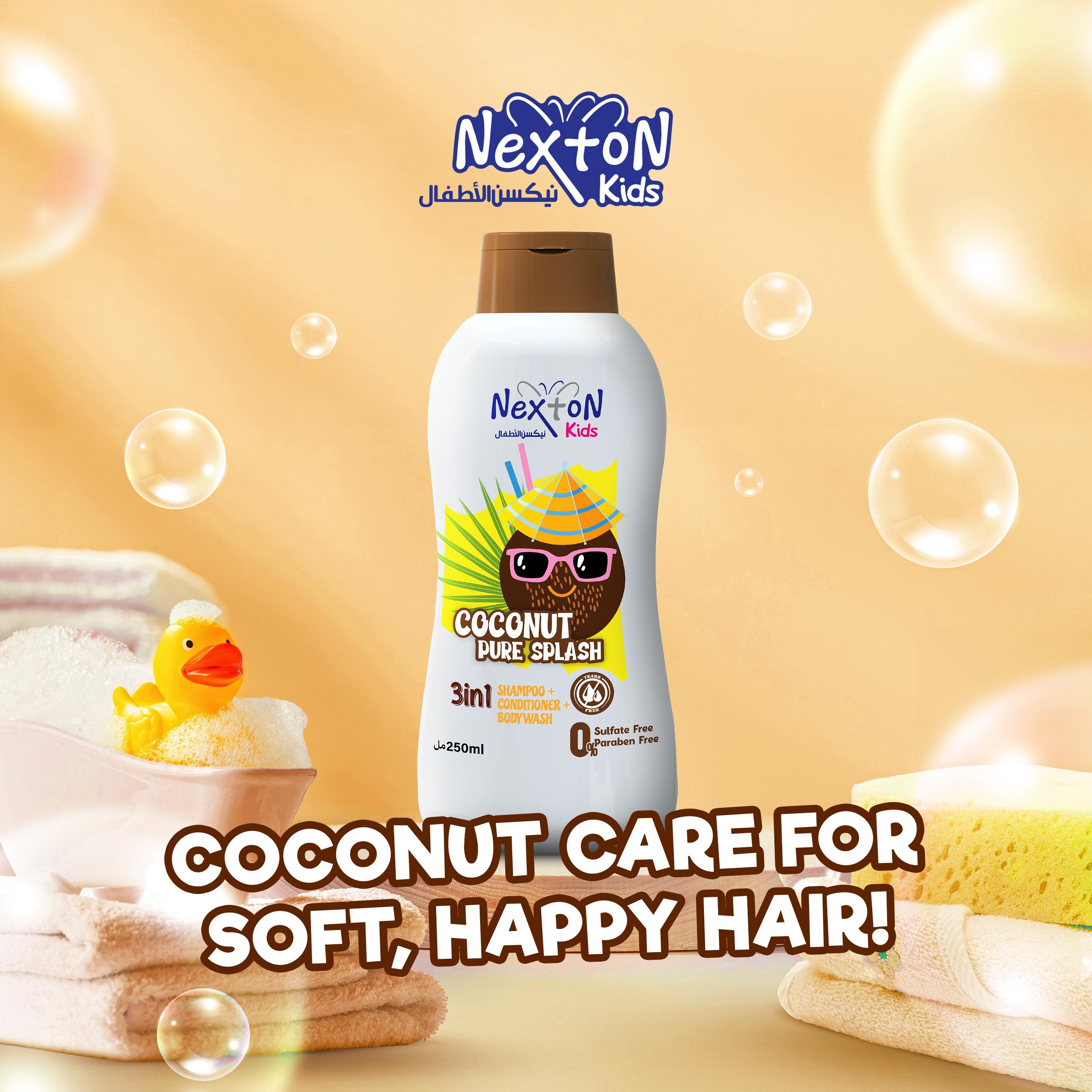 Nexton 3 in 1 kids shampoo 250ml (Coconut)