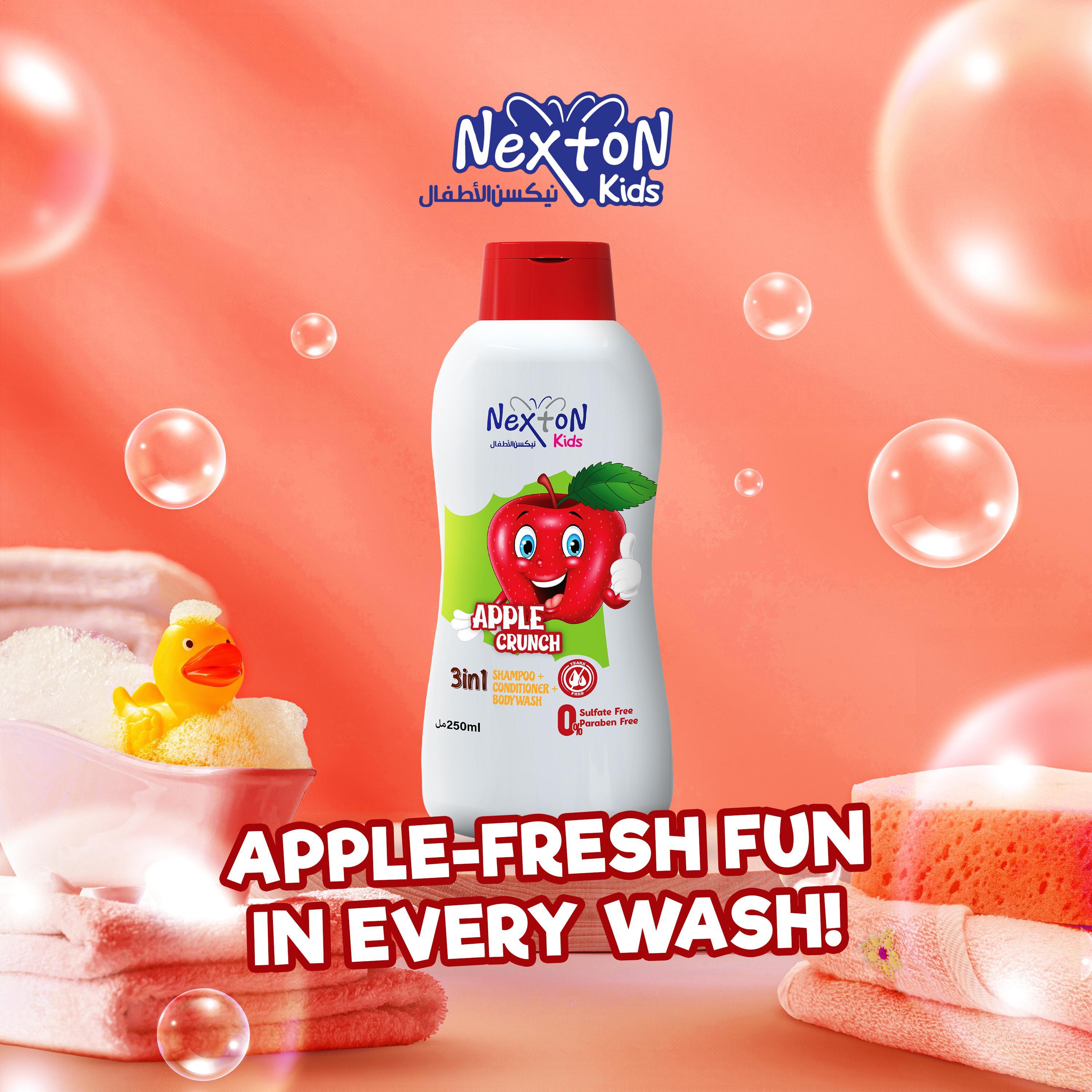 Nexton 3 in 1 kids shampoo 250ml (Apple Crunch)