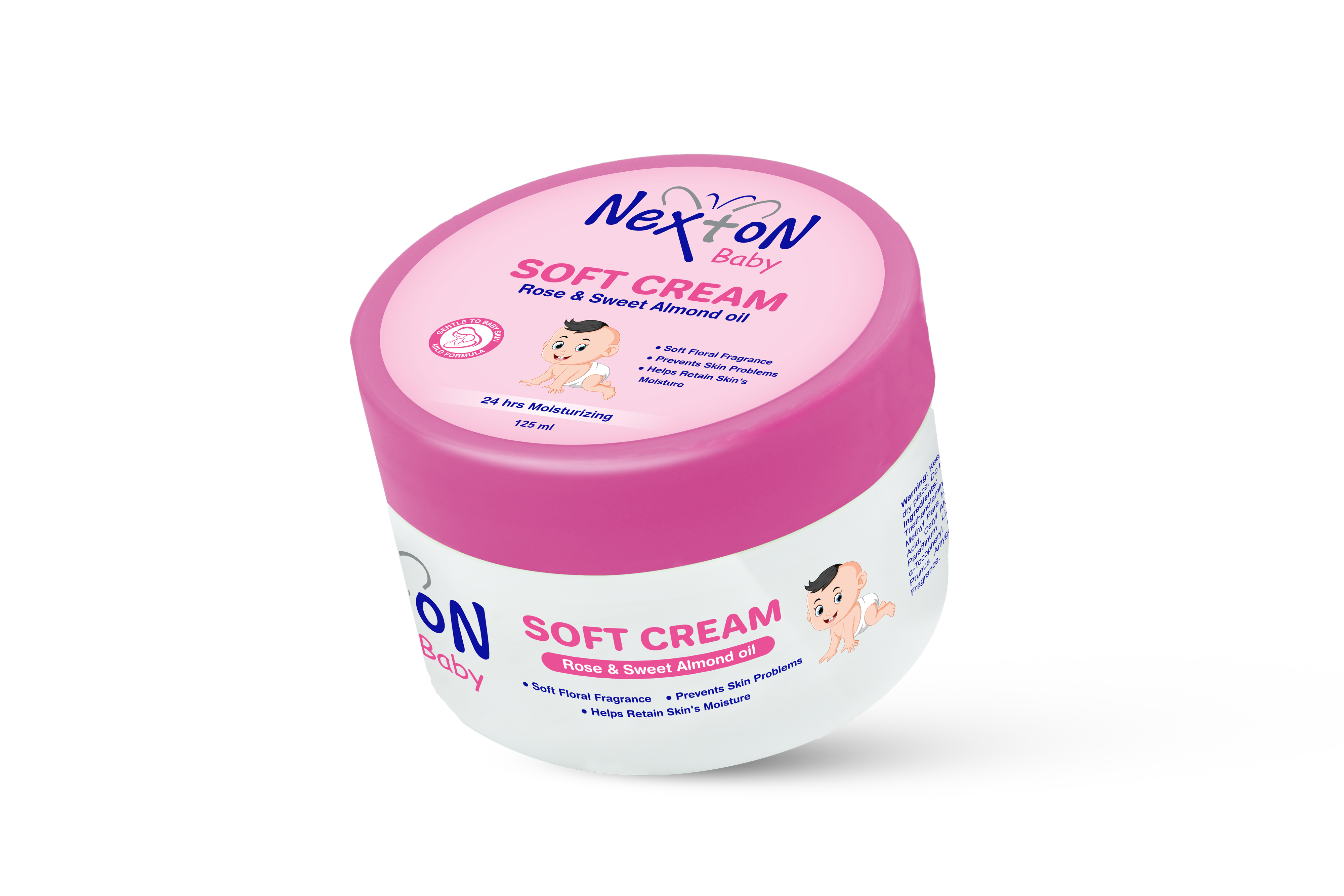 NEXTON BABY SOFT CREAM ROSE AND SWEET ALMOND OIL