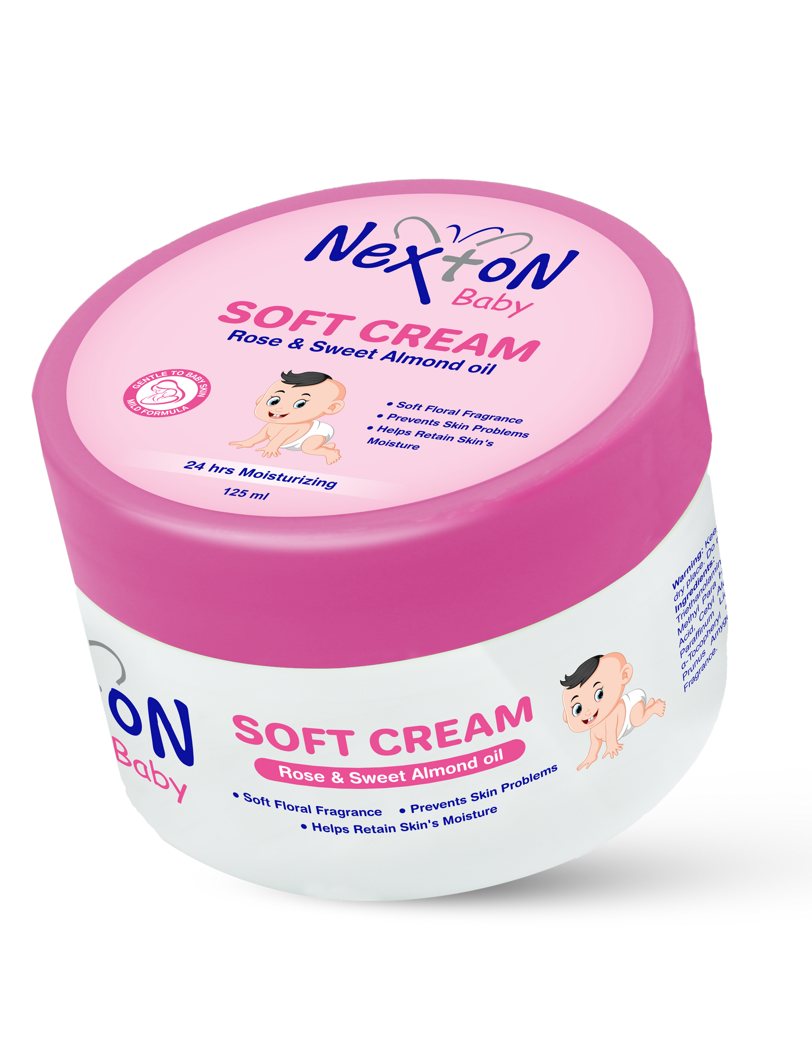 NEXTON BABY SOFT CREAM ROSE AND SWEET ALMOND OIL
